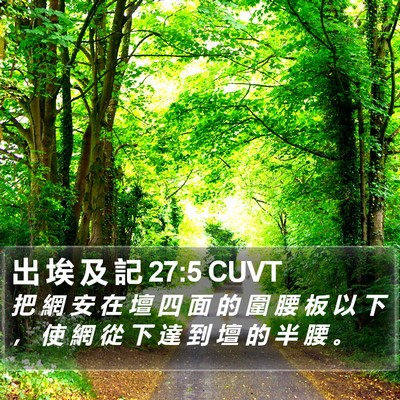 出 埃 及 記 27:5 CUVT Bible Verse Image