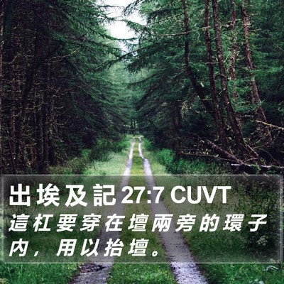 出 埃 及 記 27:7 CUVT Bible Verse Image