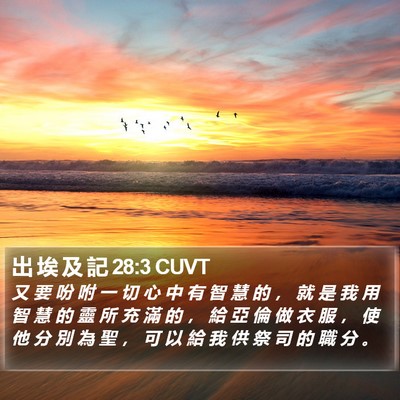 出 埃 及 記 28:3 CUVT Bible Verse Image