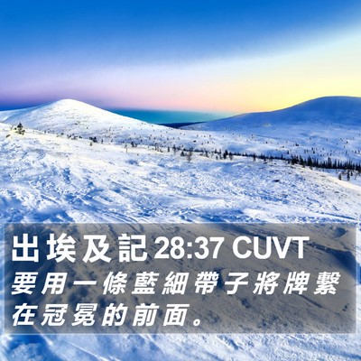 出 埃 及 記 28:37 CUVT Bible Verse Image