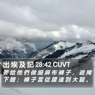 出 埃 及 記 28:42 CUVT Bible Verse Image