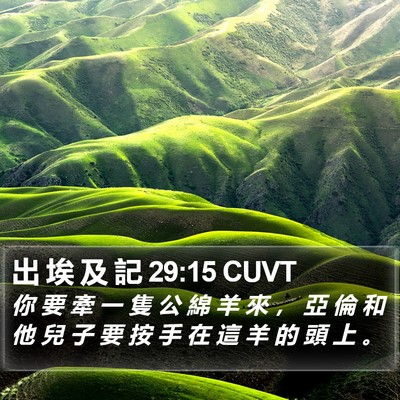 出 埃 及 記 29:15 CUVT Bible Verse Image