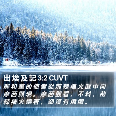 出 埃 及 記 3:2 CUVT Bible Verse Image