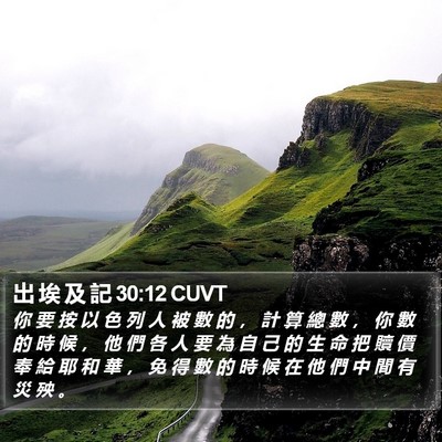 出 埃 及 記 30:12 CUVT Bible Verse Image