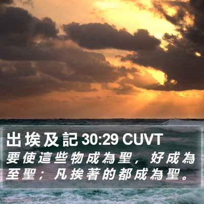 出 埃 及 記 30:29 CUVT Bible Verse Image