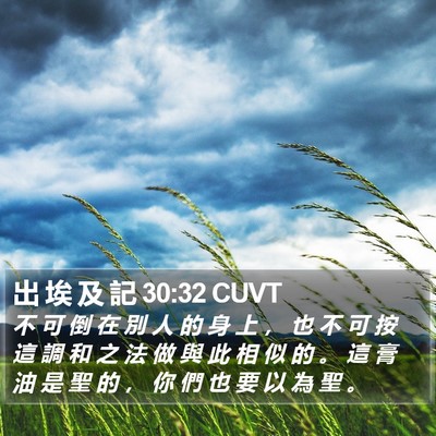 出 埃 及 記 30:32 CUVT Bible Verse Image