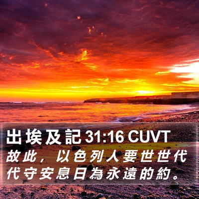 出 埃 及 記 31:16 CUVT Bible Verse Image