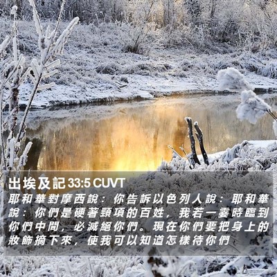 出 埃 及 記 33:5 CUVT Bible Verse Image