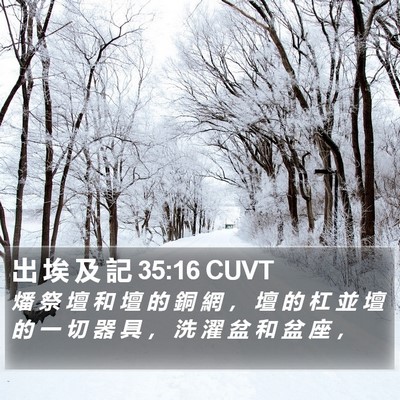 出 埃 及 記 35:16 CUVT Bible Verse Image