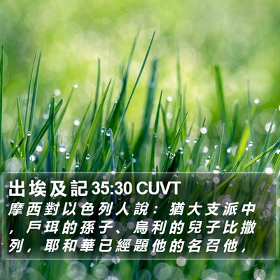 出 埃 及 記 35:30 CUVT Bible Verse Image