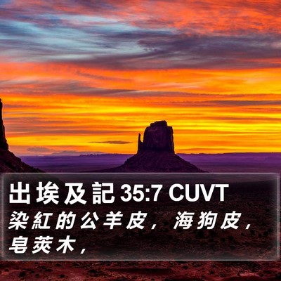 出 埃 及 記 35:7 CUVT Bible Verse Image