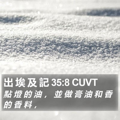 出 埃 及 記 35:8 CUVT Bible Verse Image