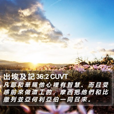 出 埃 及 記 36:2 CUVT Bible Verse Image