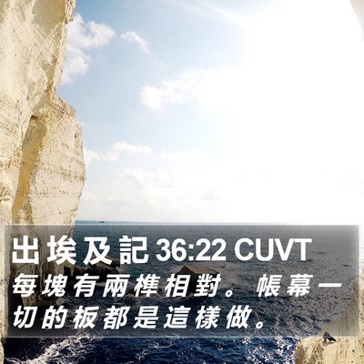 出 埃 及 記 36:22 CUVT Bible Verse Image