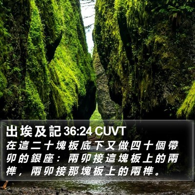 出 埃 及 記 36:24 CUVT Bible Verse Image