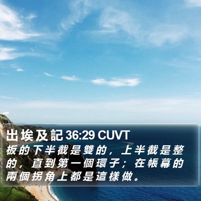 出 埃 及 記 36:29 CUVT Bible Verse Image