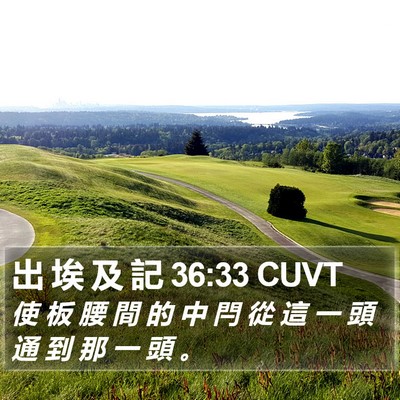 出 埃 及 記 36:33 CUVT Bible Verse Image