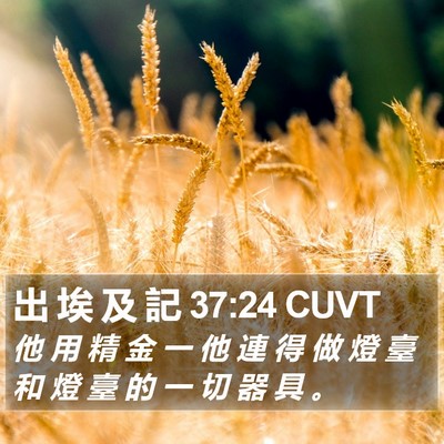 出 埃 及 記 37:24 CUVT Bible Verse Image
