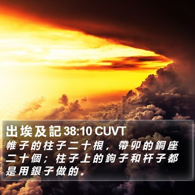 出 埃 及 記 38:10 CUVT Bible Verse Image