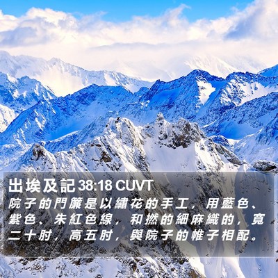 出 埃 及 記 38:18 CUVT Bible Verse Image