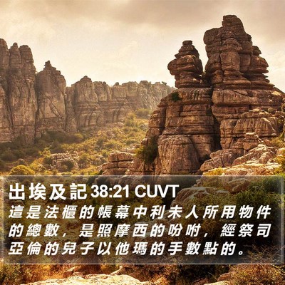 出 埃 及 記 38:21 CUVT Bible Verse Image