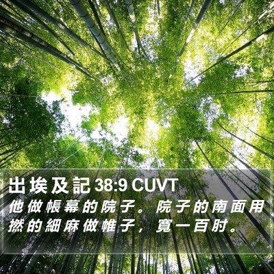 出 埃 及 記 38:9 CUVT Bible Verse Image