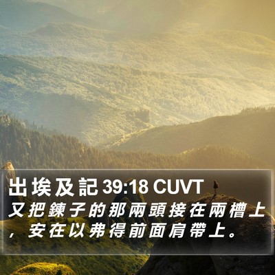 出 埃 及 記 39:18 CUVT Bible Verse Image