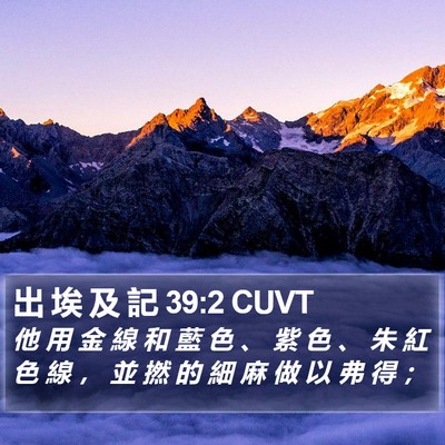 出 埃 及 記 39:2 CUVT Bible Verse Image