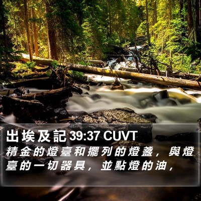 出 埃 及 記 39:37 CUVT Bible Verse Image