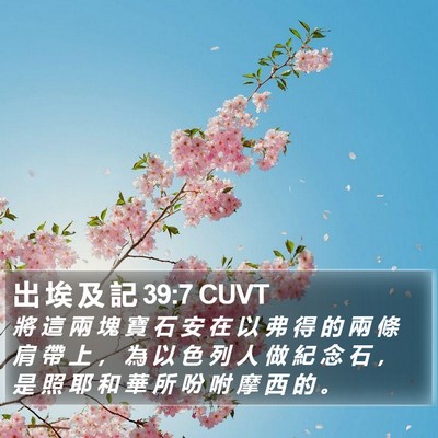 出 埃 及 記 39:7 CUVT Bible Verse Image