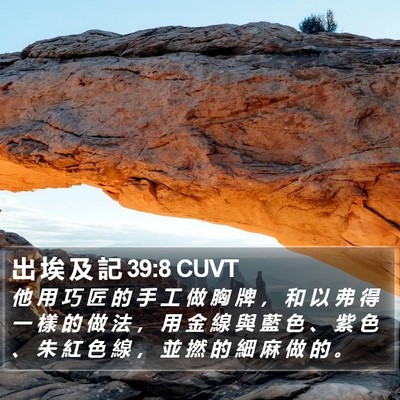出 埃 及 記 39:8 CUVT Bible Verse Image