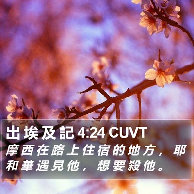 出 埃 及 記 4:24 CUVT Bible Verse Image