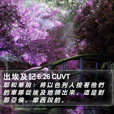 出 埃 及 記 6:26 CUVT Bible Verse Image