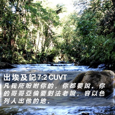 出 埃 及 記 7:2 CUVT Bible Verse Image