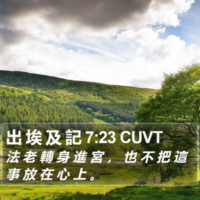 出 埃 及 記 7:23 CUVT Bible Verse Image