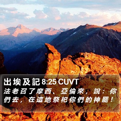 出 埃 及 記 8:25 CUVT Bible Verse Image