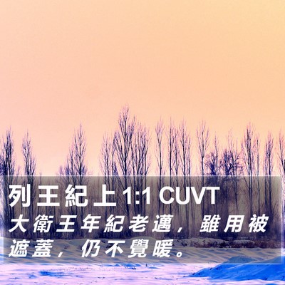 列 王 紀 上 1:1 CUVT Bible Verse Image