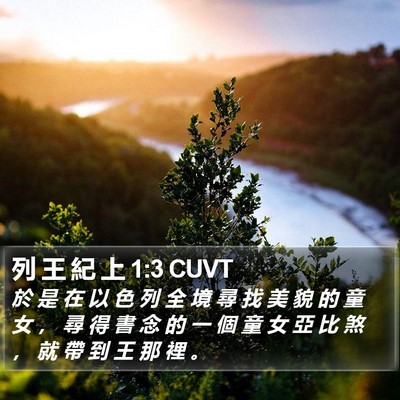 列 王 紀 上 1:3 CUVT Bible Verse Image