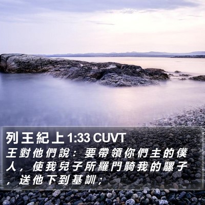 列 王 紀 上 1:33 CUVT Bible Verse Image