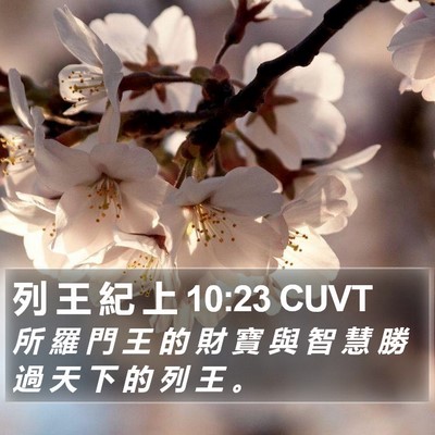 列 王 紀 上 10:23 CUVT Bible Verse Image