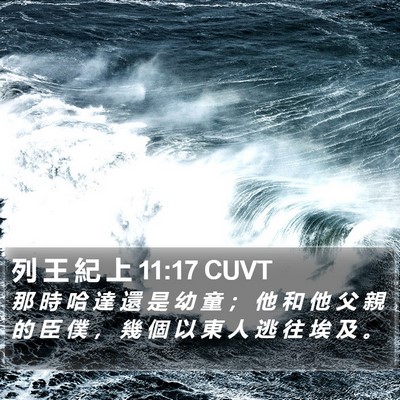 列 王 紀 上 11:17 CUVT Bible Verse Image