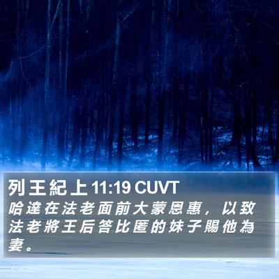 列 王 紀 上 11:19 CUVT Bible Verse Image