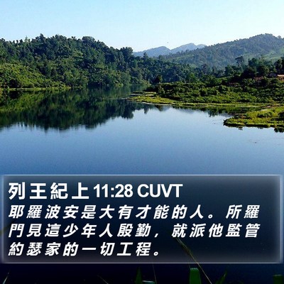 列 王 紀 上 11:28 CUVT Bible Verse Image