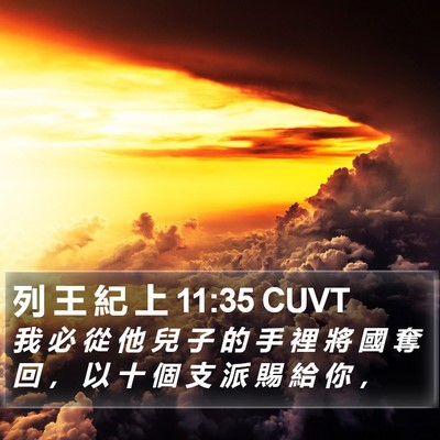 列 王 紀 上 11:35 CUVT Bible Verse Image