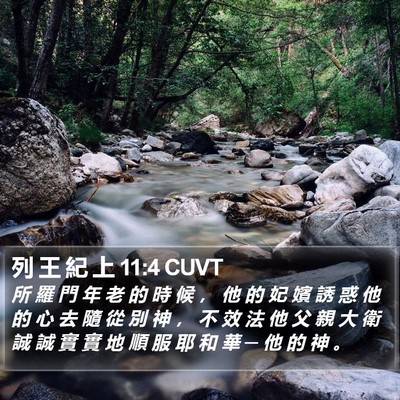 列 王 紀 上 11:4 CUVT Bible Verse Image
