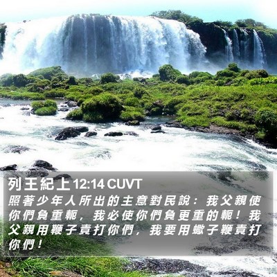 列 王 紀 上 12:14 CUVT Bible Verse Image