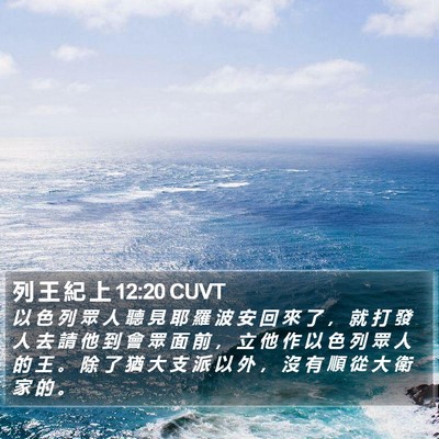列 王 紀 上 12:20 CUVT Bible Verse Image
