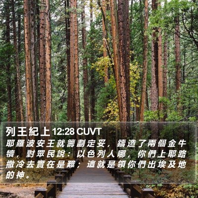 列 王 紀 上 12:28 CUVT Bible Verse Image