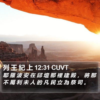 列 王 紀 上 12:31 CUVT Bible Verse Image