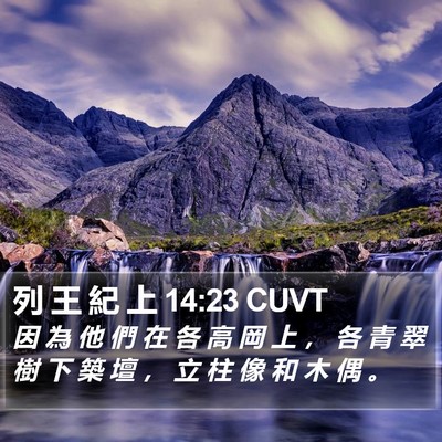列 王 紀 上 14:23 CUVT Bible Verse Image